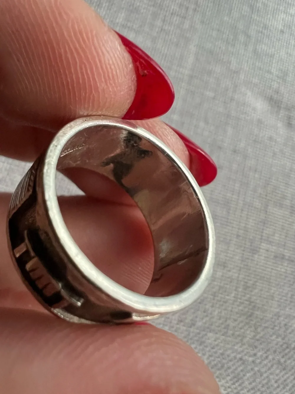 R. H. Begay Navajo Native American Sterling Silver Ring